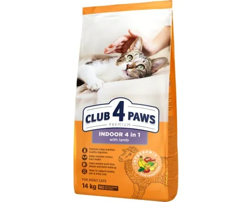 Сухий корм для кішок Club 4 Paws Premium що мешкають у приміщенні 4в1 14 кг (4820215369473)