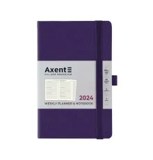 Еженедельник Axent 2024 Partner Soft Diamond 125х195, фиолетовый (8518-24-11-A)
