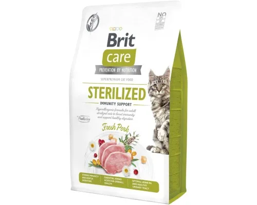 Сухий корм для кішок Brit Care Cat GF Sterilized Immunity Support зі свининою 2 кг (8595602565078)