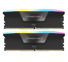 Модуль пам'яті для комп'ютера DDR5 96GB (2x48GB) 5600 MHz Vengeance RGB Black Corsair (CMH96GX5M2B5600C40)