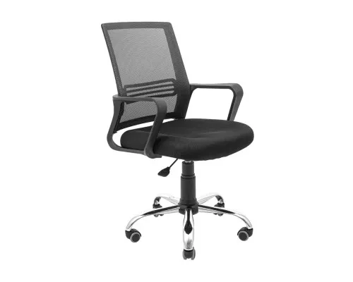 Офісне крісло Richman Джина Хром Піастра Сітка чорна + сіра (ADD0003117)