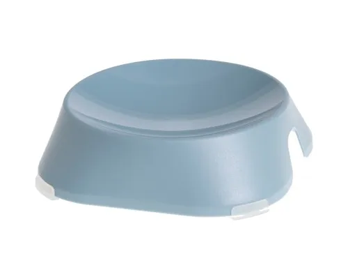 Посуда для кошек Fiboo Flat Bowl миска с антискользящими накладками голубая (FIB0085)