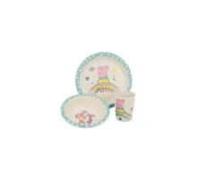 Набор детской посуды Stor Peppa Pig - Magical Bamboo 3 Pcs Set With Rim (Stor-01385)