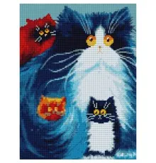 Картина по номерам Santi Пушистые котики 30*40 см алмазная мозаика (954710)