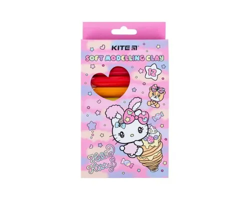 Пластилин Kite Hello Kitty восковой, 12 цветов, 200 г (HK23-086)