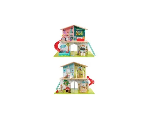 Ігровий набір Hape Ляльковий будинок з гіркою, меблями та аксесуарами (E3411)