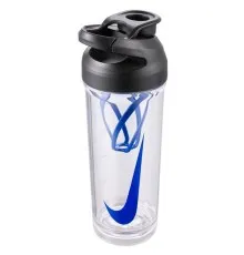 Бутылка для воды Nike TR Recharge Shaker Bottle 2.0 24 OZ чорний, синій 709 мл N.101.0724.913.24 (887791762313)
