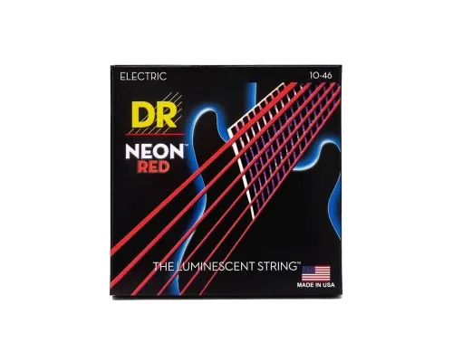 Струни для гітари DR Strings NEON Red Electric - Medium (10-46) (NRE-10)