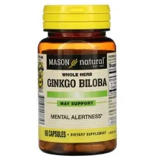 Травы Mason Natural Гинкго Билоба, Ginkgo Biloba, 60 капсул (MAV17735)