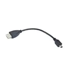 Дата кабель OTG USB 2.0 AF to Mini 5P 0.15m Cablexpert (A-OTG-AFBM-002)