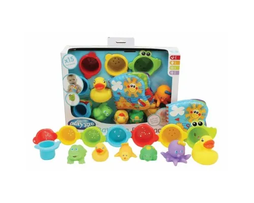 Игрушка для ванной Playgro Подарочный набор для воды 15 эл (25245/90253)