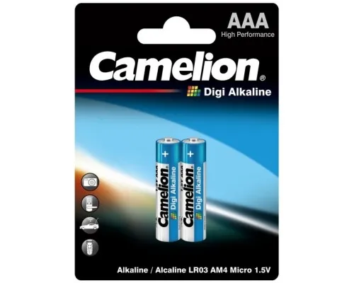 Батарейка Camelion AAA LR03 Digi Alkaline * 2 (LR03-BP2DG)