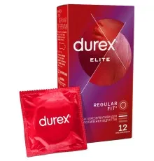Презервативы Durex Elite с силиконовой смазкой (тонкие) 12 шт. (5010232954229)