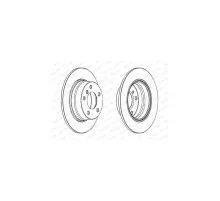 Гальмівний диск FERODO DDF1303C