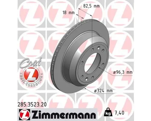 Гальмівний диск ZIMMERMANN 285.3523.20