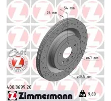 Гальмівний диск ZIMMERMANN 400.3699.20