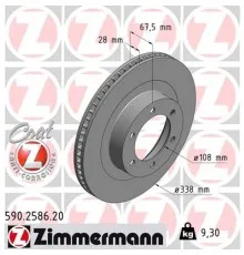 Тормозной диск ZIMMERMANN 590.2586.20