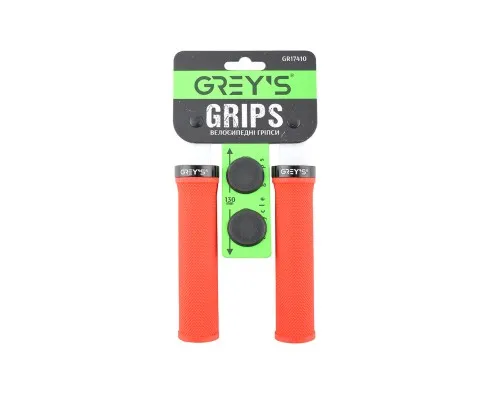 Гріпси Greys з гумовим покриттям 2 шт 130 мм Red (GR17410)