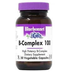 Витамин Bluebonnet Nutrition B-Комплекс 100, B-Complex, 50 вегетарианских капсул (BLB0416)