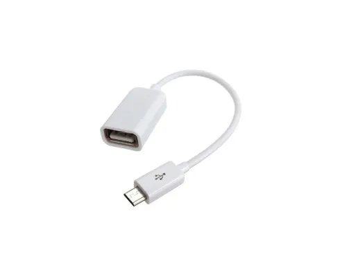 Дата кабель OTG USB 2.0 AF to Micro 5P 0.16m white Lapara (LA-UAFM-OTG white)