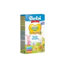 Детская каша Bebi Premium молочная Фруктово-злаковое ассорти +6 мес. 200 г (8606019654313)