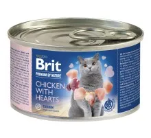 Паштет для котів Brit Premium by Nature Cat з куркою і серцем 200 г (8595602545025)