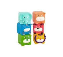 Іграшка для ванної Baby Team Звірята-кубики 6 шт (9050_набір_зі_слоником)