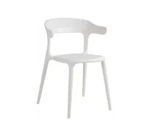 Кухонний стілець PAPATYA luna stripe, сидіння біле, верх білий (2336)