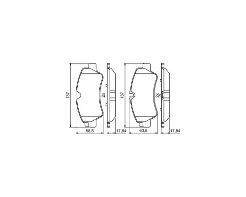Гальмівні колодки Bosch 0986494796