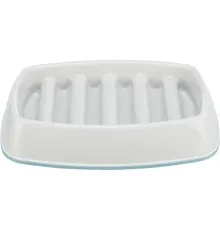 Посуда для кошек Trixie Миска пластиковая для медленного кормления 250 мл/21х14 см (серая) (4047974251928)