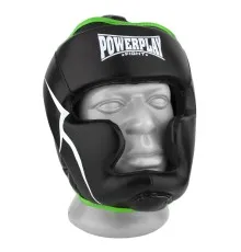 Боксерський шолом PowerPlay 3100 PU Чорно-зелений L (PP_3100_L_Black/Green)