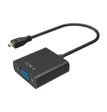 Переходник micro HDMI M to VGA F 0.3m 4K/2K Black Voltronic (YT-C-mcHDMI(M)/VGA(F)-B)