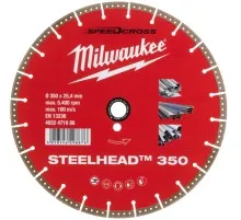 Круг отрезной Milwaukee алмазный Steelhead 350, 350мм, по металлу (4932471988)