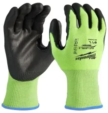 Защитные перчатки Milwaukee сигнальні з рівнем опору порізам 2, размер XL/10 (4932479924)