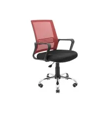 Офисное кресло Richman Джина Хром Пиастра Сетка черная+красная (ADD0003119)