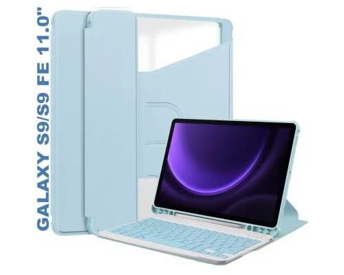 Чехол для планшета BeCover Keyboard 360° Rotatable Samsung Tab S9 (SM-X710/SM-X716)/S9 FE (SM-X510/SM-X516B) 11.0 Light Bl (710429)