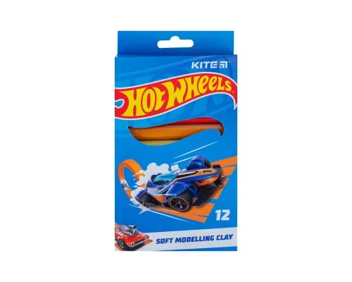 Пластилін Kite Hot Wheels восковий, 12 кольорів, 200 г (HW23-086)