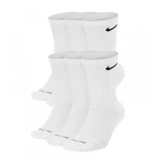 Шкарпетки Nike U NK ED PLS CSH CRW 6PR-132 SX6897-100 38-42 6 пар Білі (888408260956)