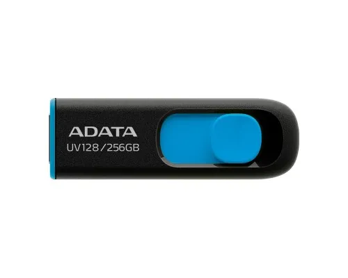 USB флеш накопитель ADATA 256GB UV128 Black/Blue USB 3.2 (AUV128-256G-RBE)