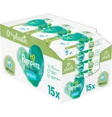 Дитячі вологі серветки Pampers Harmonie Aqua 15 пачок x 48 шт (8006540510247)