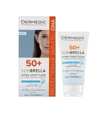 Засіб від засмаги Dermedic Sunbrella Ультралегкий захисний флюїд SPF 50+ Для жирної та комбінованої шкіри 40 мл (5901643177560)