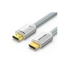 Кабель мультимедійний HDMI to HDMI 1.5m V2.1 8K 60Hz Silver Metal Type Vention (ALCIG)