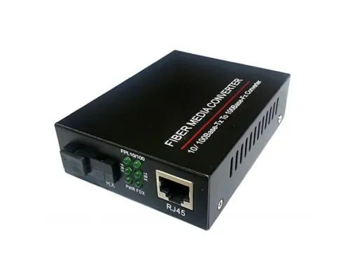 Медіаконвертер FoxGate 10/100Base-TX to 100Base-F 1310нм, SM, SC/PC, 20 км (EC-B-0,1-1SM-1310nm-20)