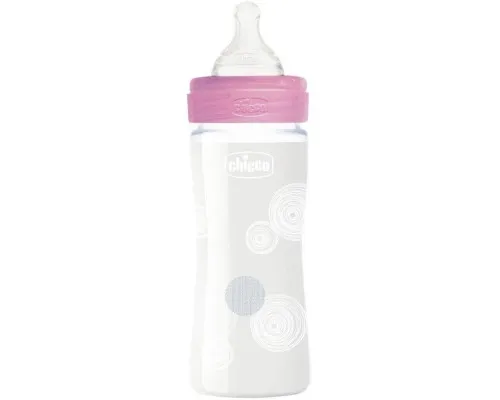Бутылочка для кормления Chicco пластиковая Well-being Physio Colors с силик. соской 0м+ 240 (28721.10)