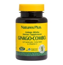 Трави Natures Plus Гінкго білоба Комбо Комплекс, 60 вегетаріанських капсул (NTP1091)