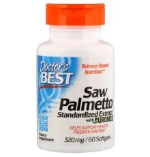 Травы Doctor's Best Со Пальметто, Экстракт, Saw Palmetto,  320 мг, 60 капсул (DRB-00082)