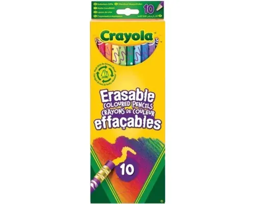 Олівці кольорові Crayola що стираються 10 шт (256247.024)