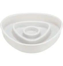 Посуд для котів Trixie Миска пластикова для повільного годування 350 мл/15х15 см (сіра) (4047974251911)