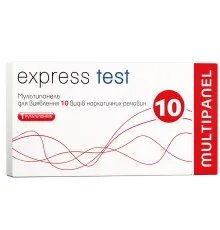 Тест на наркотики Express Test Мультипанель для определения 10 видов наркотических веществ (7640162323574)