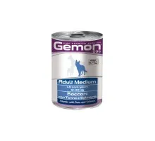 Консерви для собак Gemon Dog Wet Medium Adult шматочки з тунцем та лососем 415 г (8009470387880)
